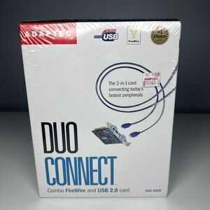 Vintage Adaptec Duo Connect FireWire and USB 2.0 Card for Windows XP AUA-3020